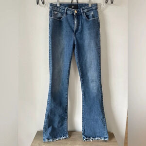 3x1 NYC, waist 26, medium wash, flare or bootcut, women’s denim jeans